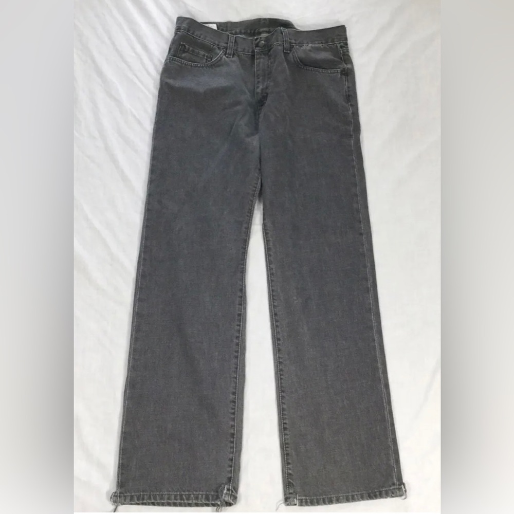 Lacoste Mens Gray Relaxed Straight Denim Jeans Size 44